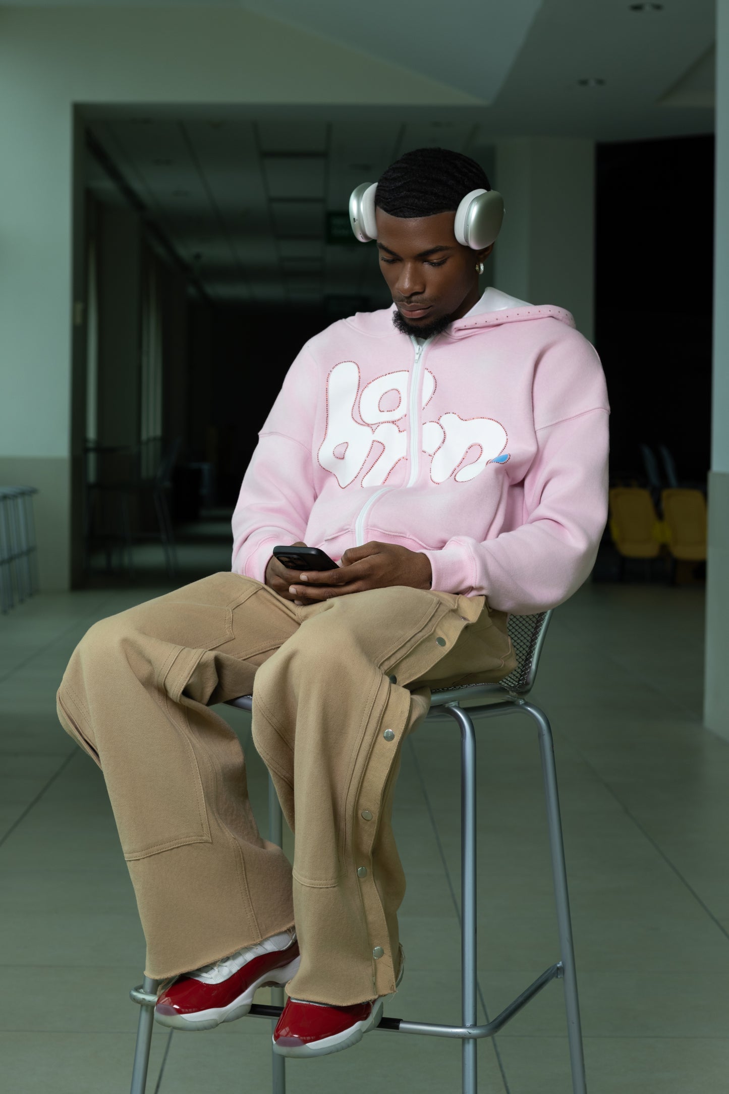 "B8RN" PINK ZIP-UP HOODIE (Pre-Order)