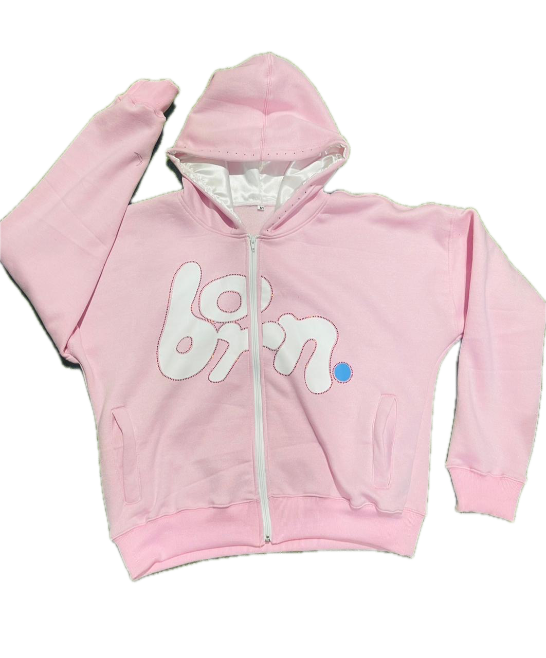 "B8RN" PINK ZIP-UP HOODIE (Pre-Order)
