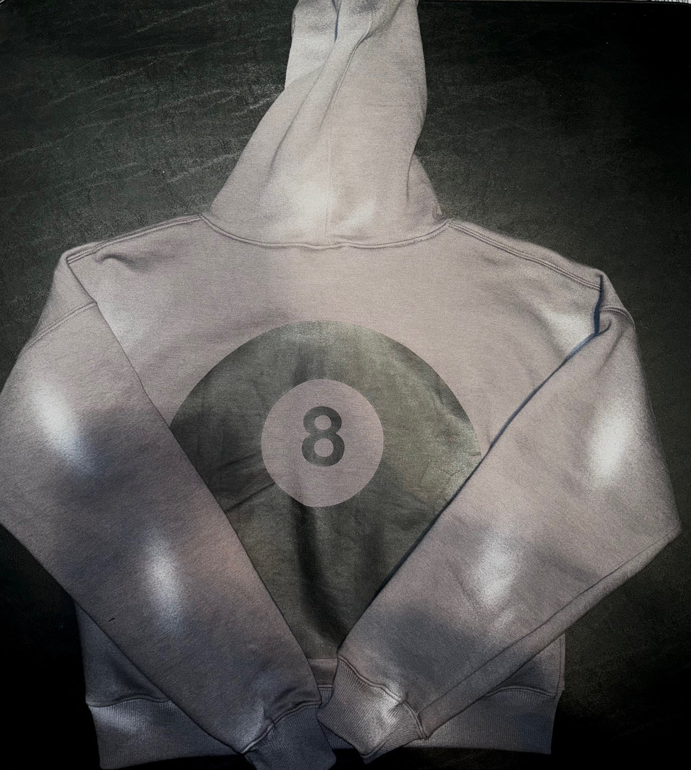 "B8RN" GRAY CROPPED HOODIE